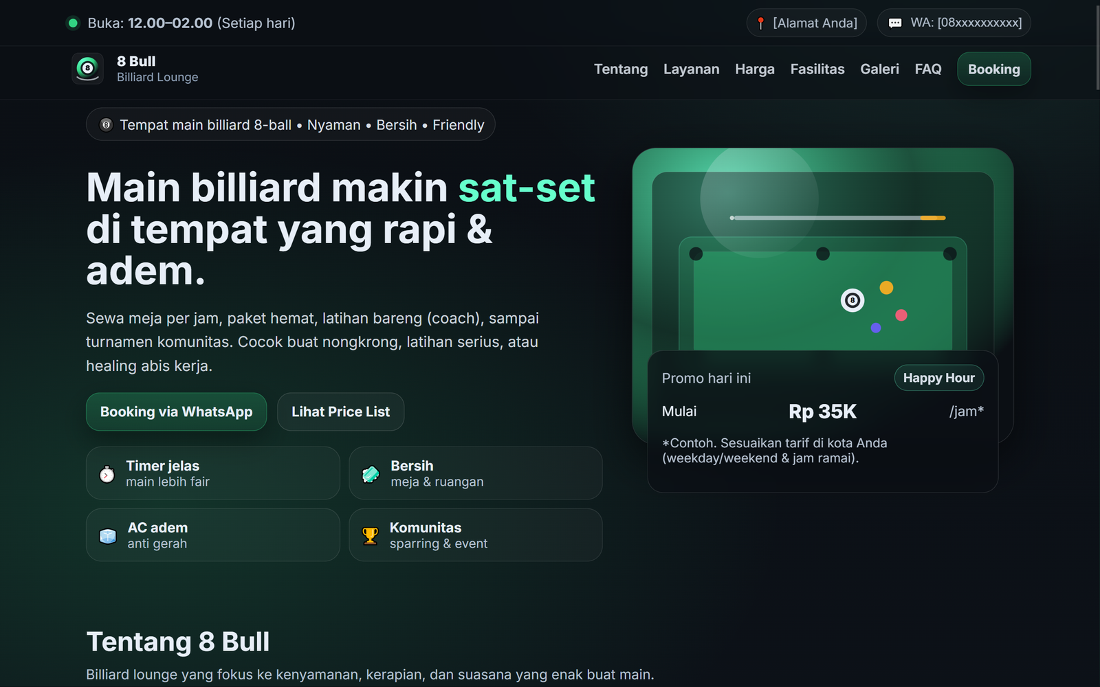 8Bull Billiard Profile